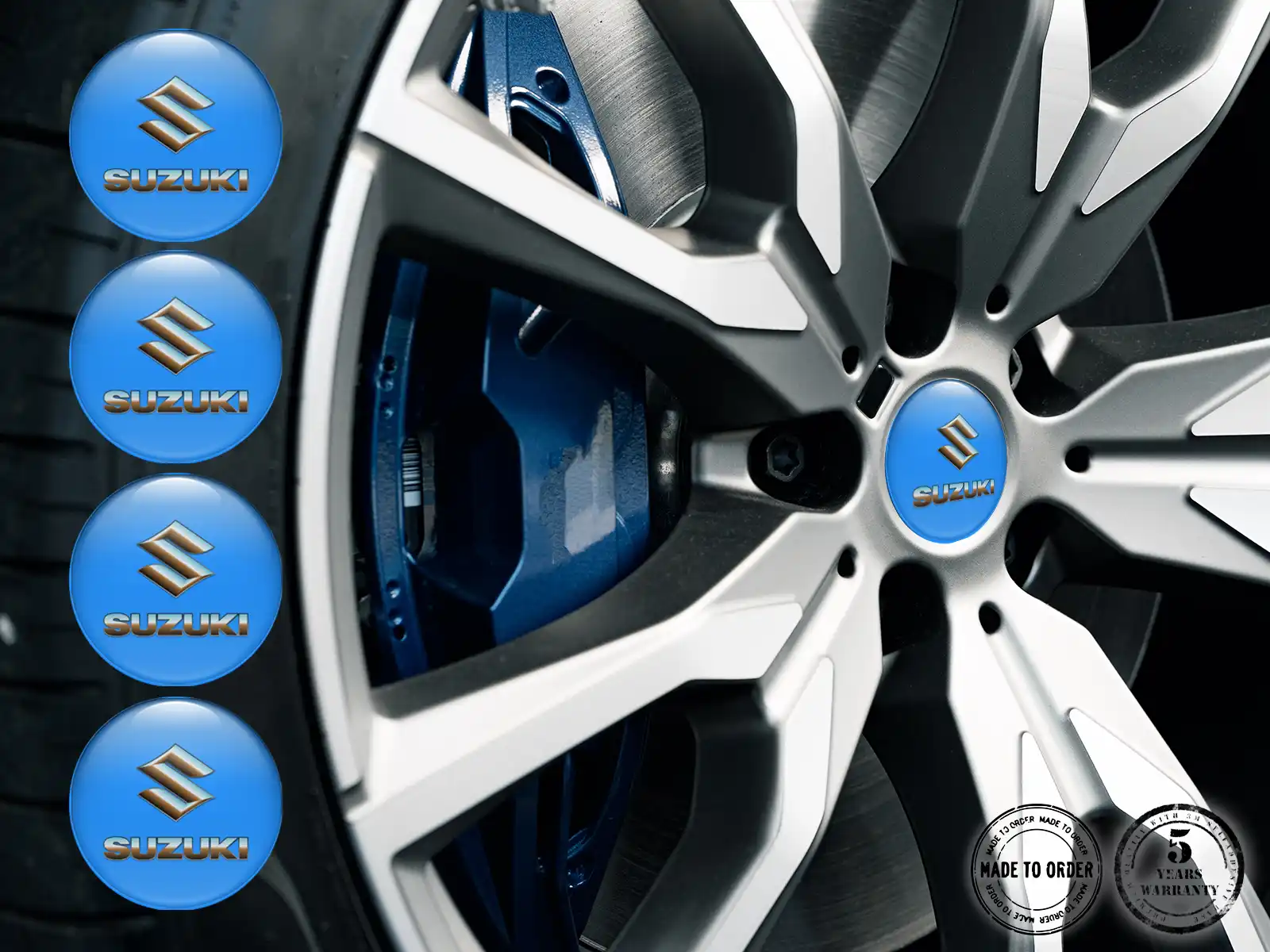 Suzuki Radaufkleber Logo Harzgewölbtes Design